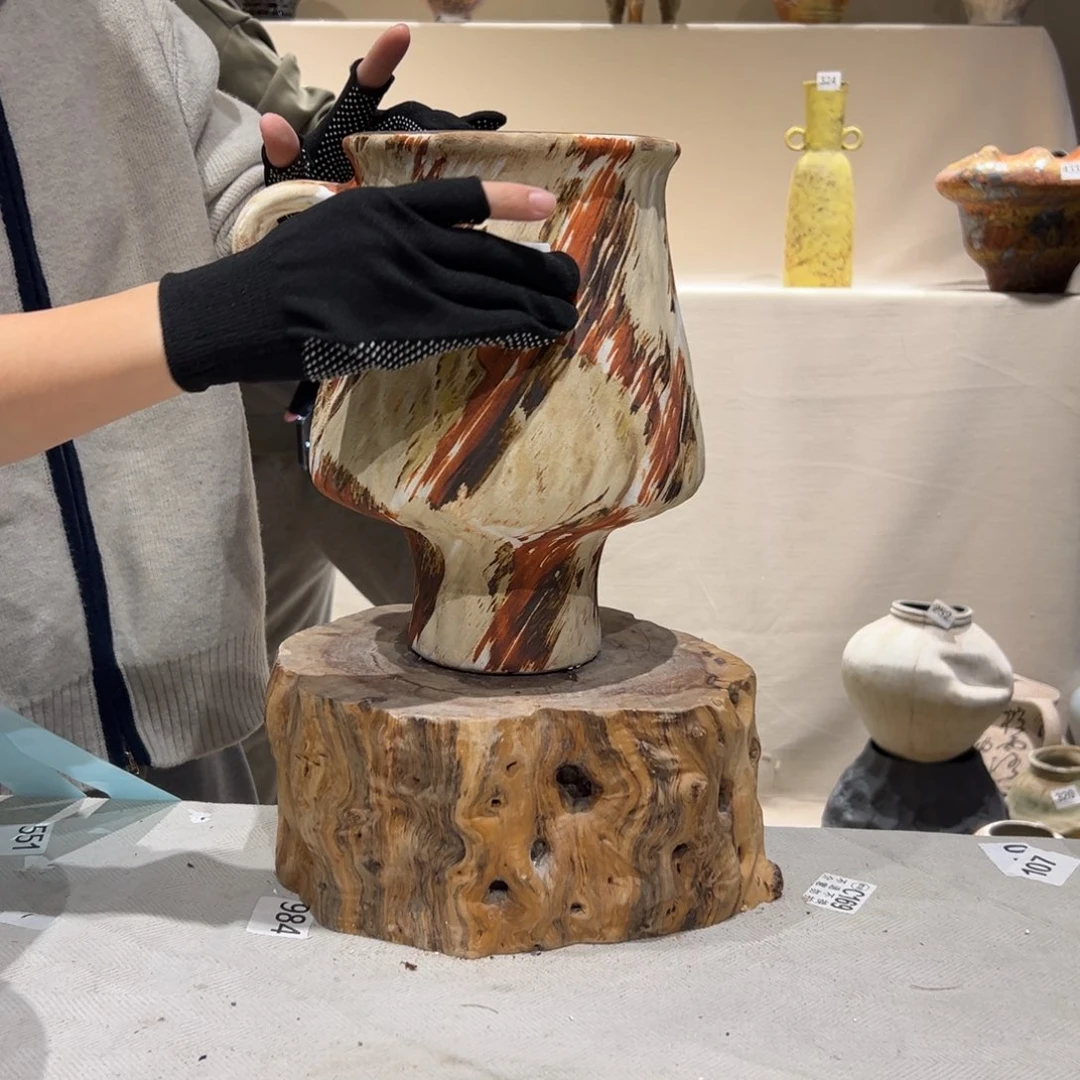 花瓶摆件花瓶摆件花瓶摆件338华庭街上釉色彩