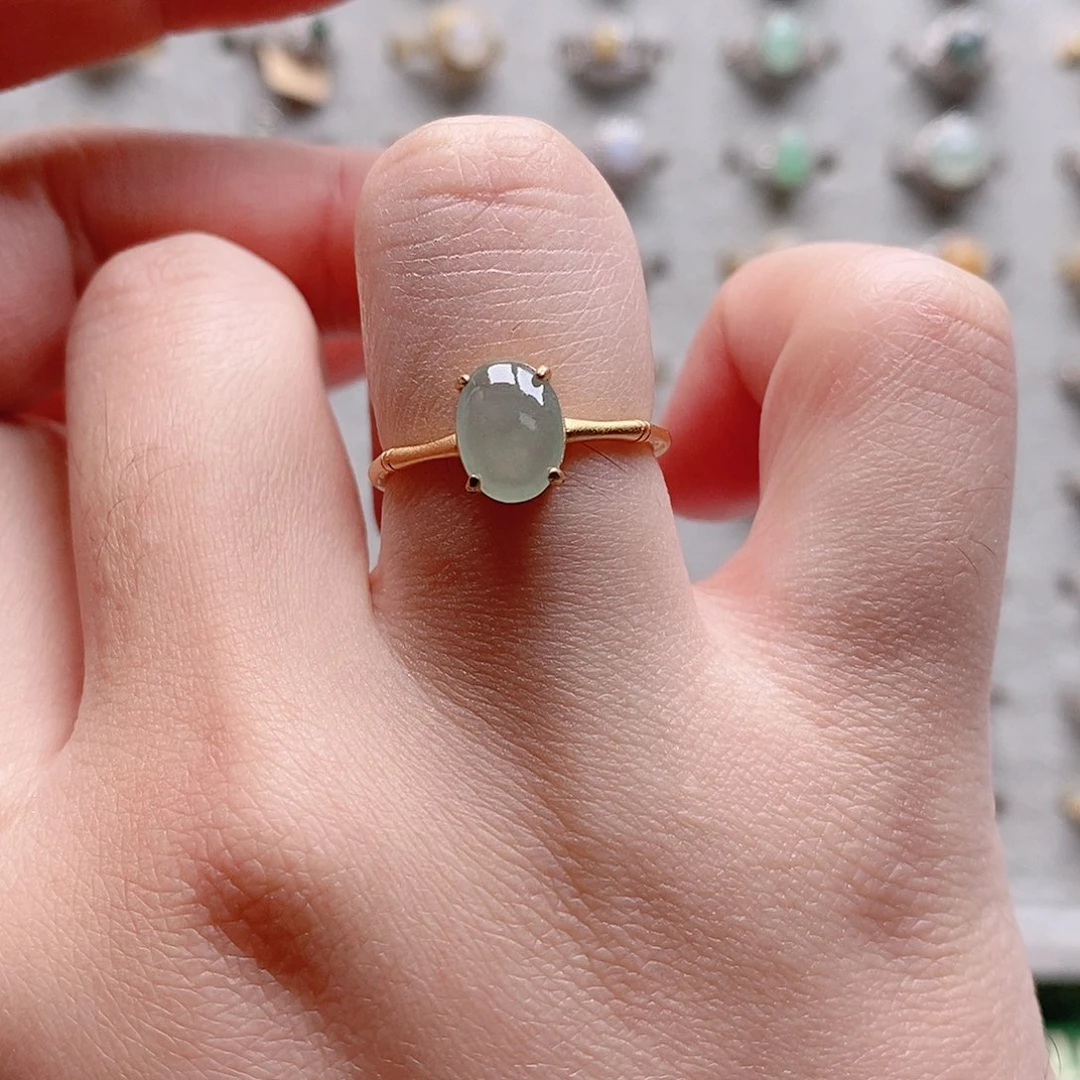 翡翠银S925镶嵌戒指