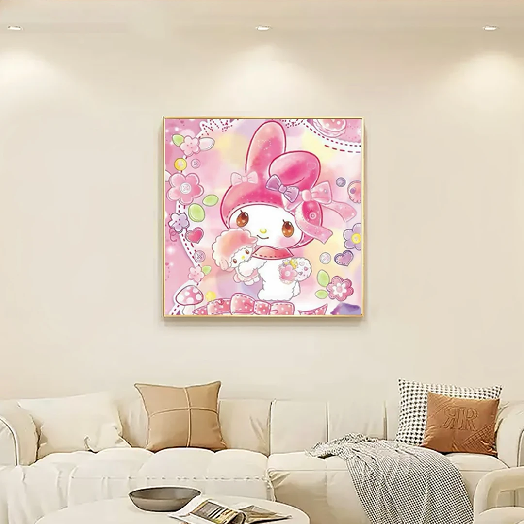 【新疆长绒棉双纱棉】7253美乐蒂 十字绣大格40x40厘米满绣32种绣线