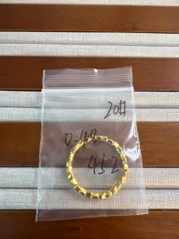 克重0.48 20号 方糖戒指 足金999