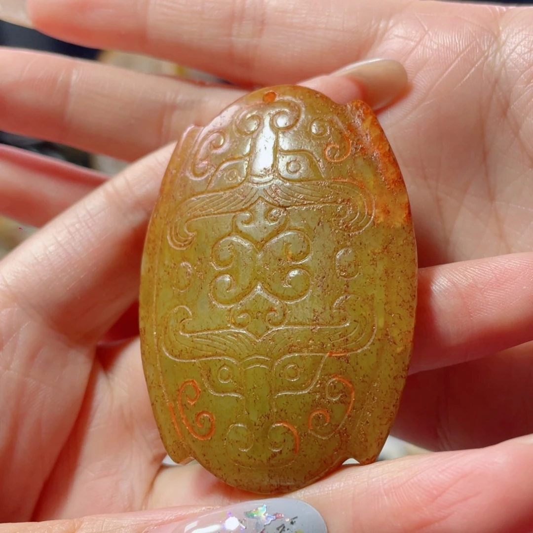 和田玉未镶嵌挂件7