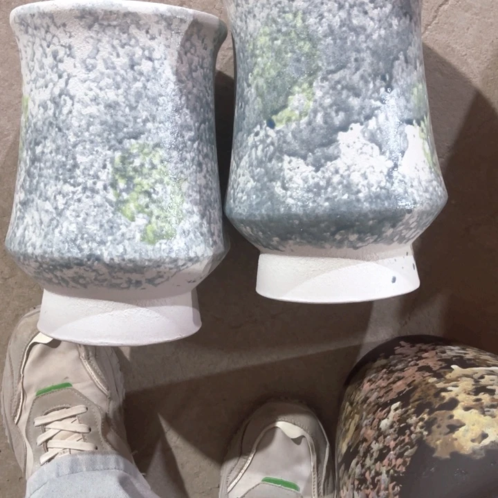 紫砂花盆口径16高24两只正品