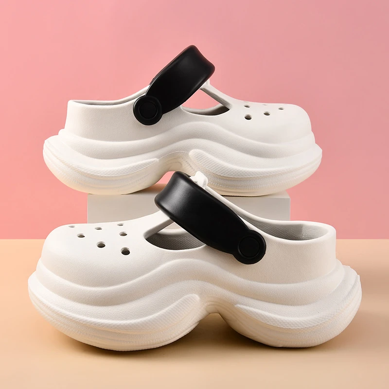 洞洞鞋女夏季EVA不臭脚镂空花园鞋 外穿厚底透气防滑耐磨沙滩拖鞋