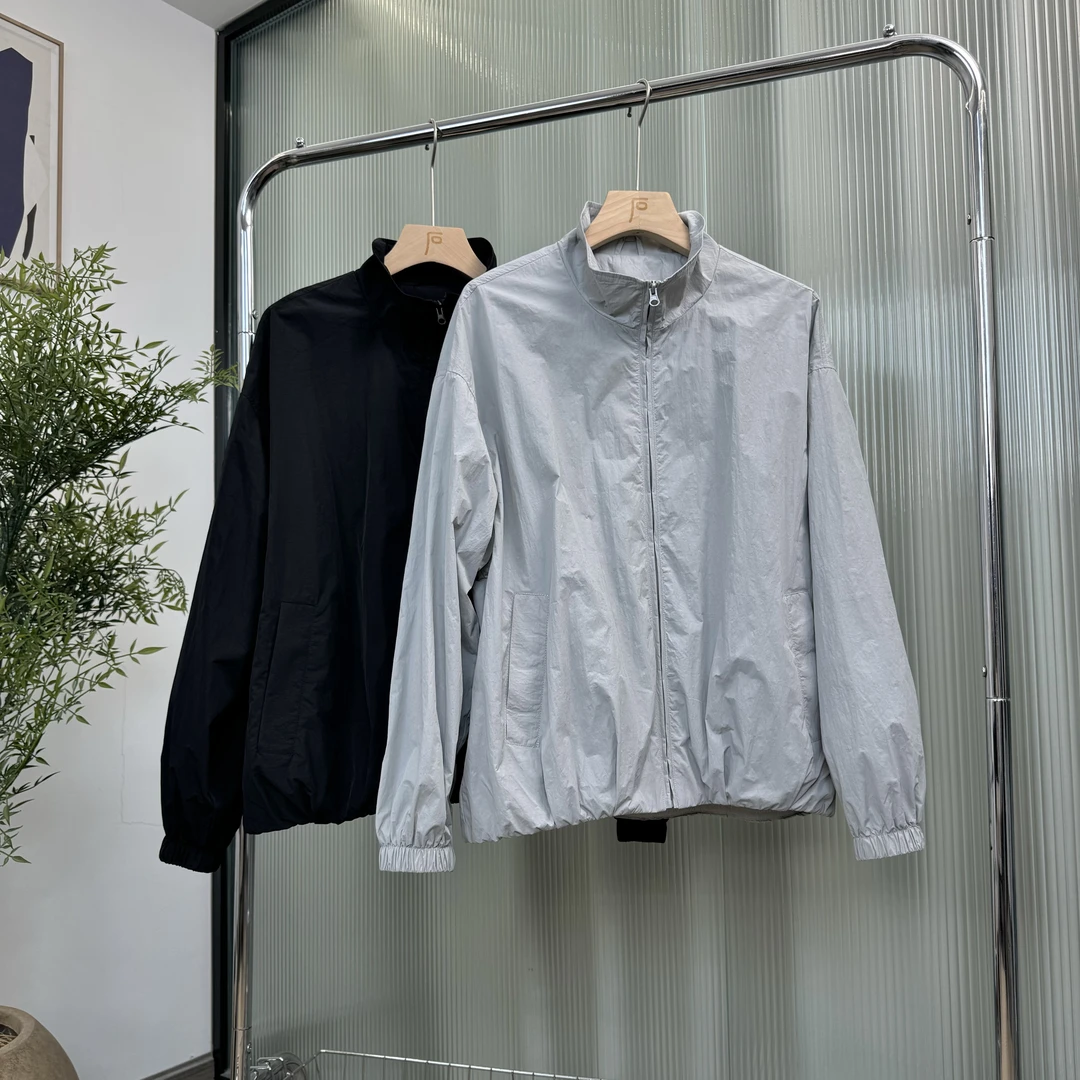 美式有内胆高街冲锋衣夏季防晒外套男棒球教练夹克运动休闲57宽松