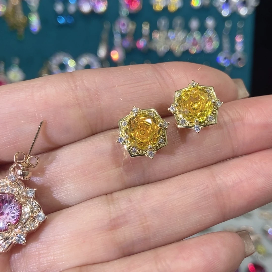 7锆石（处理）耳钉