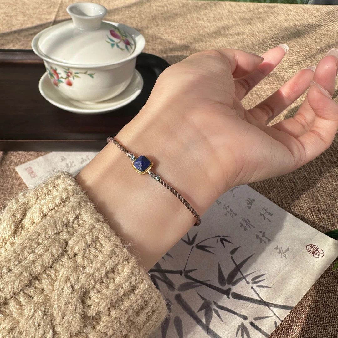 「青黛」简约百搭人工手编青金石手绳•大小可调节（颜色多样性发一）