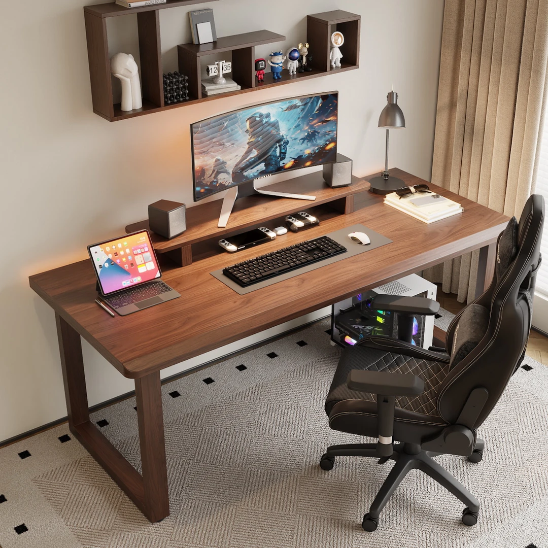 艺难忘艺难忘全实木双人电竞桌家用现代台式大板办公桌电脑桌