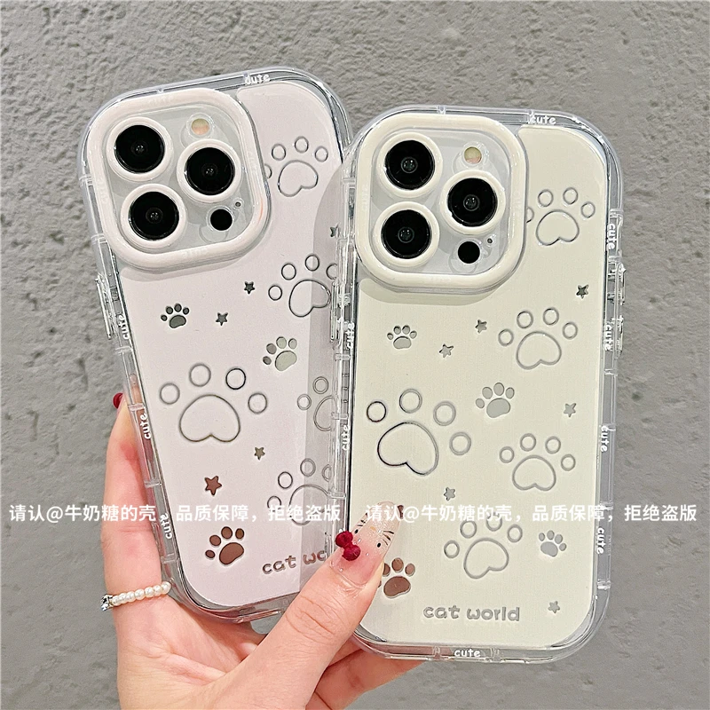 镜面奶油壳适用苹果16/iPhone/华为荣耀/OPPO/VIVO/小米手机壳潮