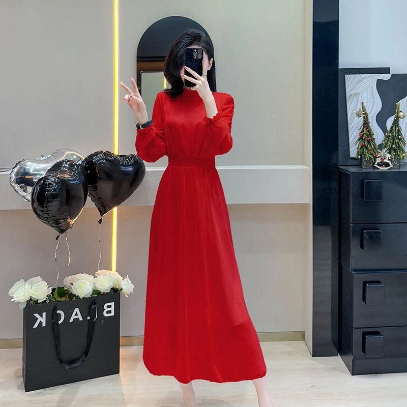 2025仙女新款超仙法式温柔气质长款显瘦白色雪纺长裙连衣裙