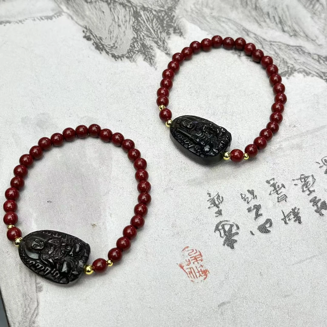 C10020【福嘟嘟】黑钻晶黑曜石观音手串-送礼佳品-多样性只发一件