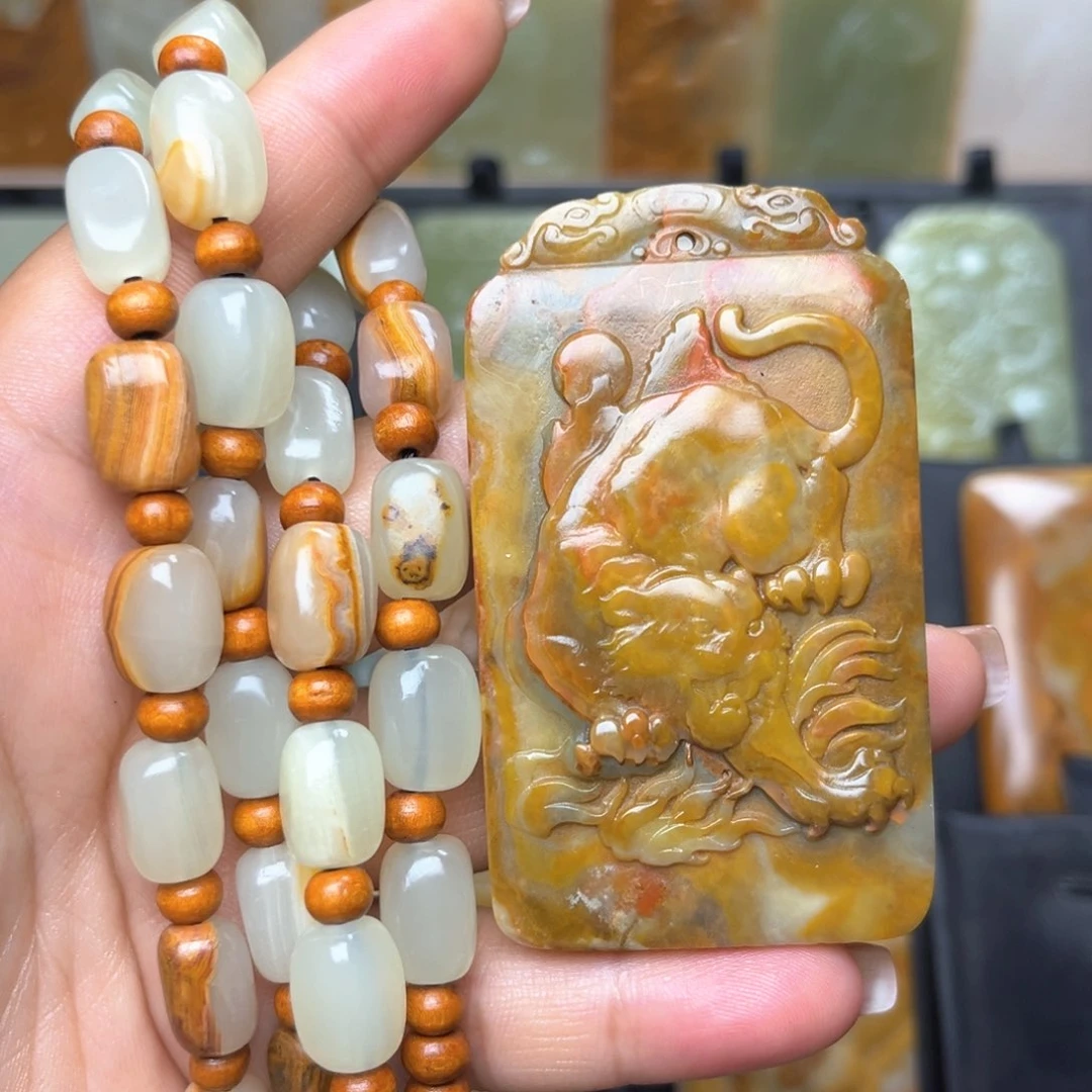 戈壁三彩石奇石盆景石（一物一拍）