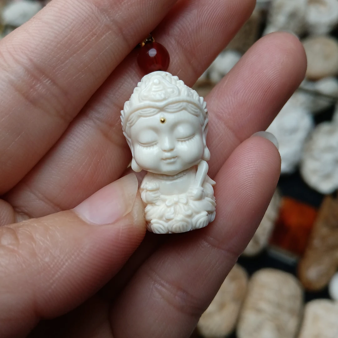 保真猛犸牙虚空藏吊坠