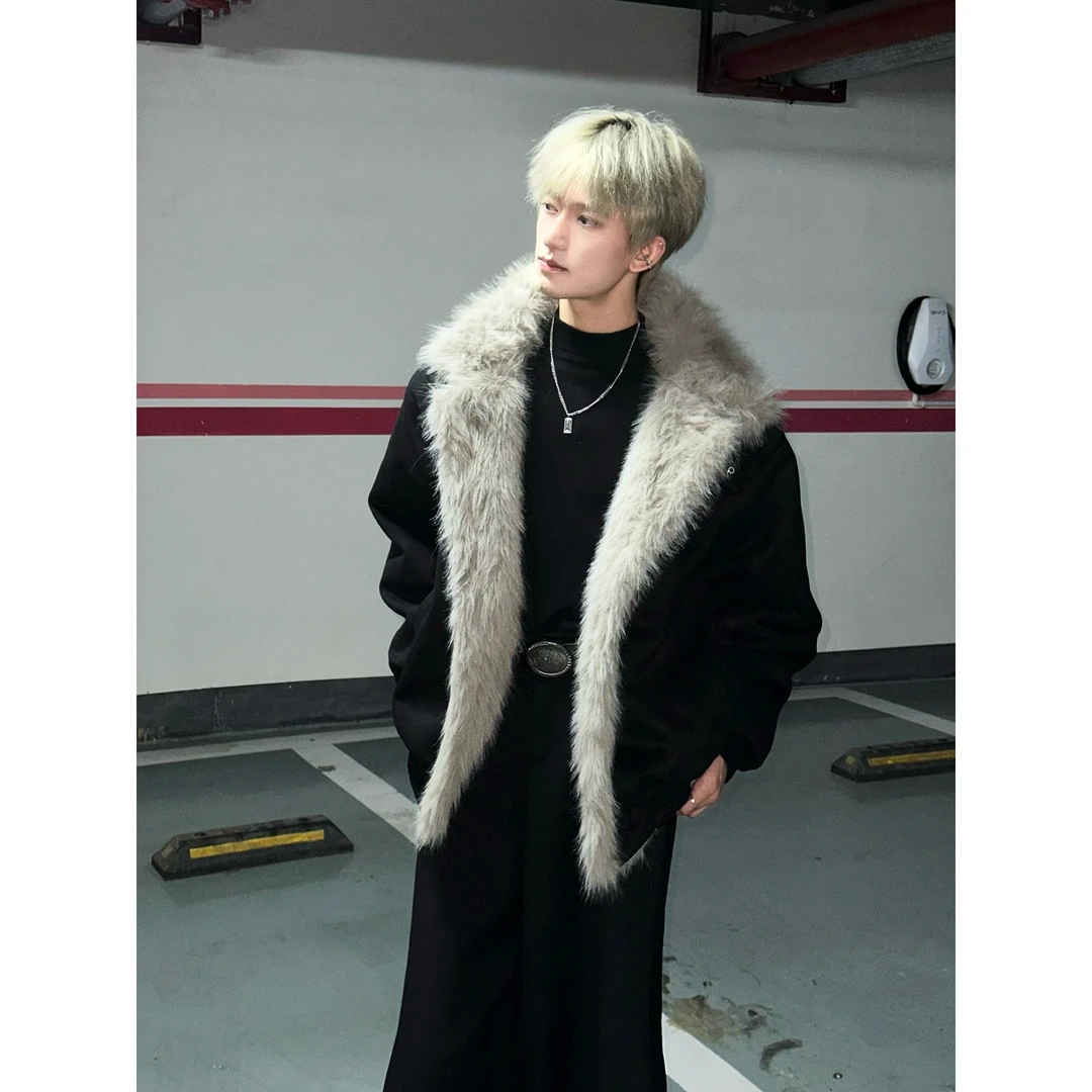 解构做旧座山雕外套男士冬季夹棉加厚棉衣棉服高级感炸街防寒棉袄