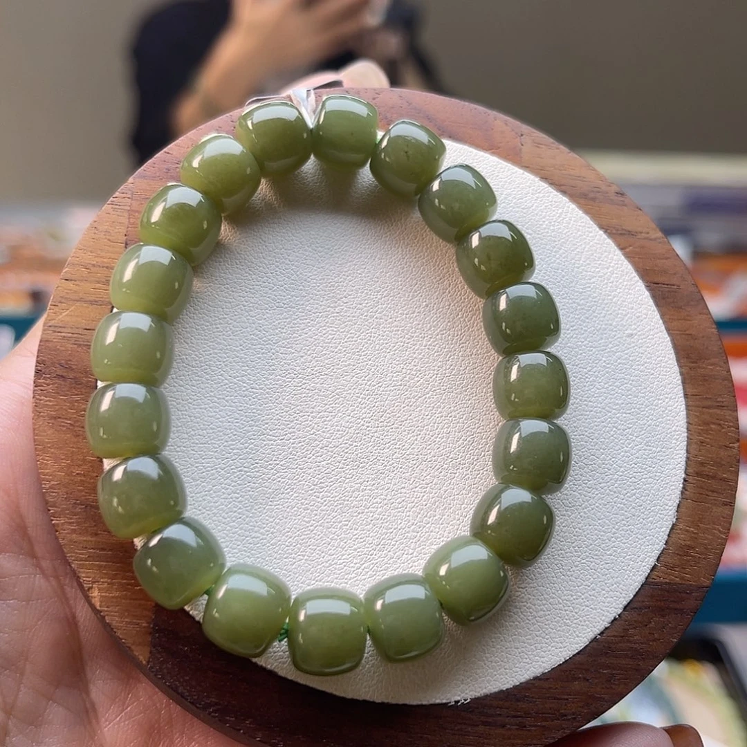 和田玉未镶嵌手串H59卡9*10