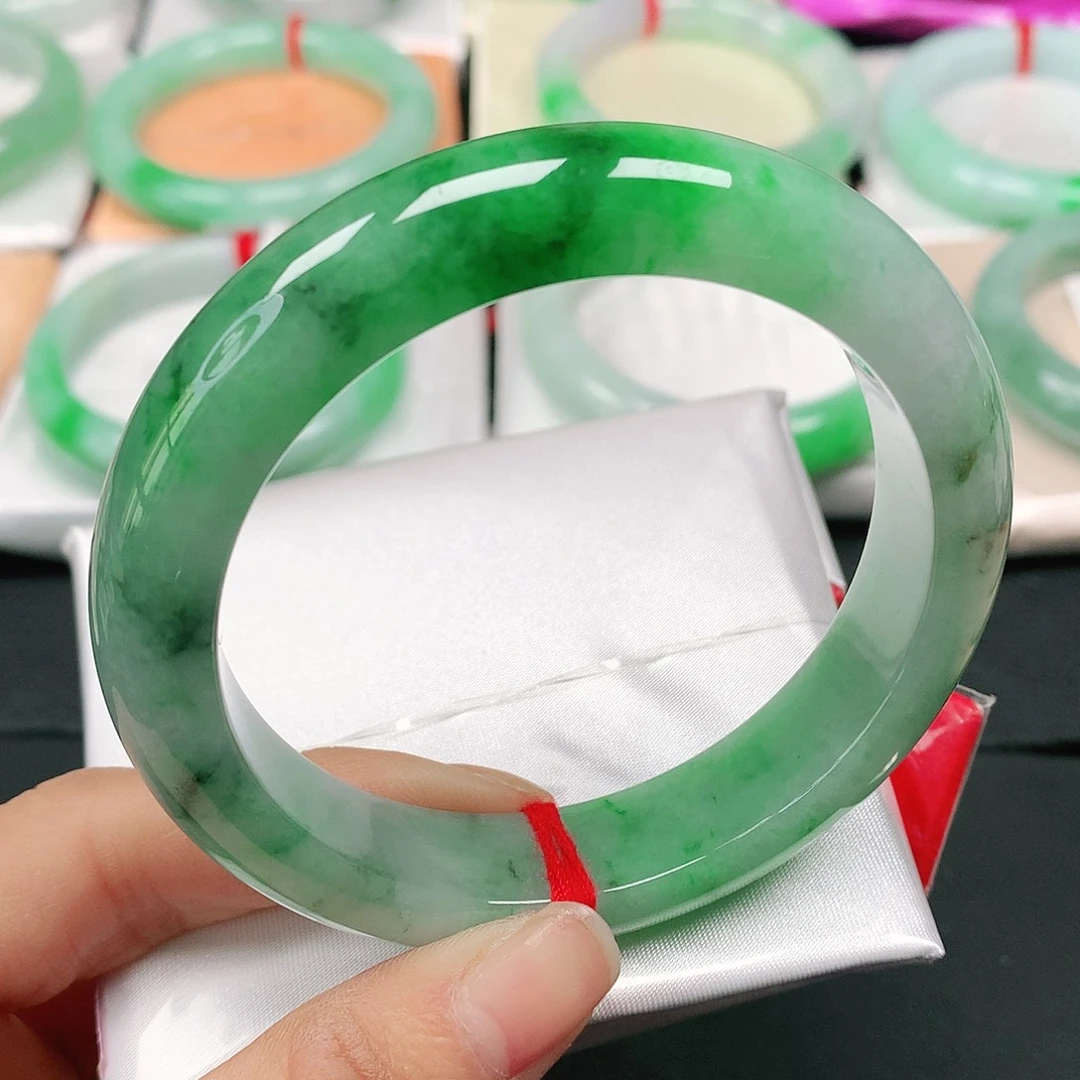 翡翠手镯未镶嵌天然翡翠手镯56