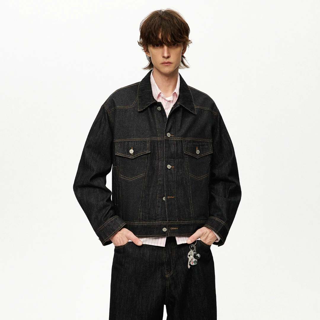 男道美式复古水洗做旧牛仔外套男女宽松休闲百搭夹克上衣情侣潮