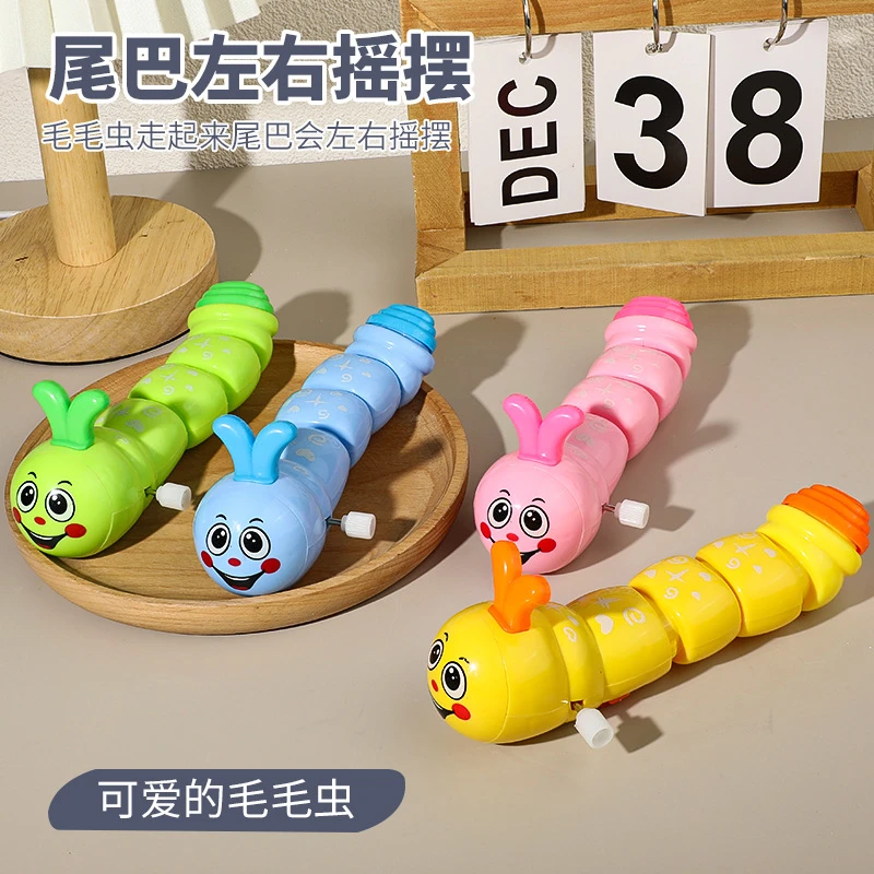 新款毛毛虫发条玩具上链会跑小动物上劲上弦毛毛虫益智解压礼物