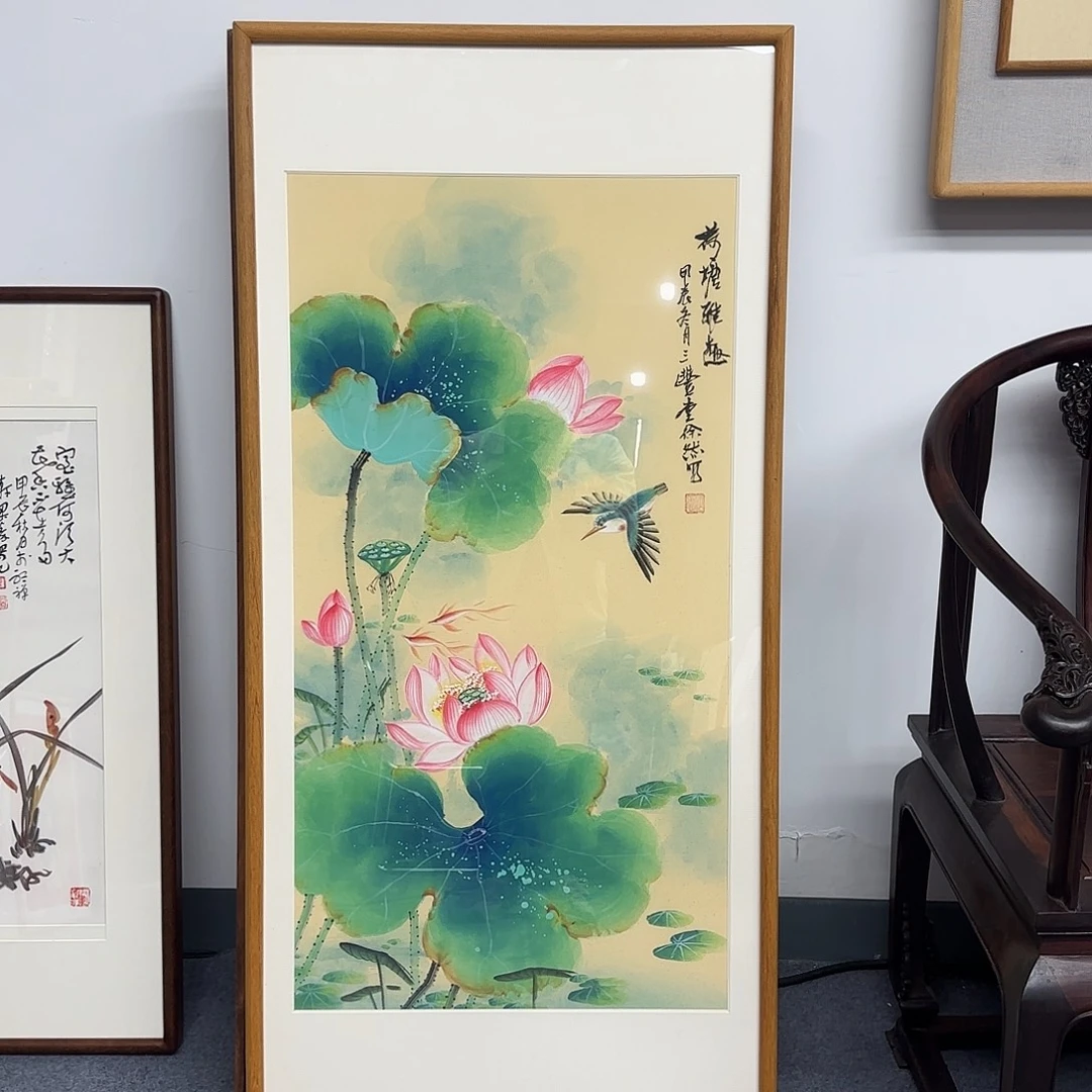 国画徐然老师荷塘雅趣