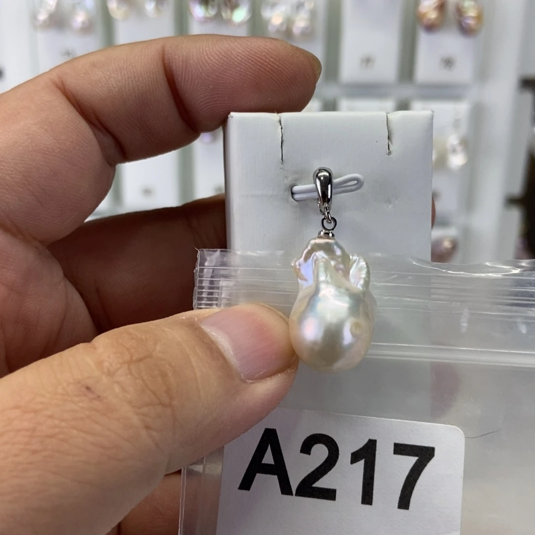 合金吊坠(不含链)淡水珍珠