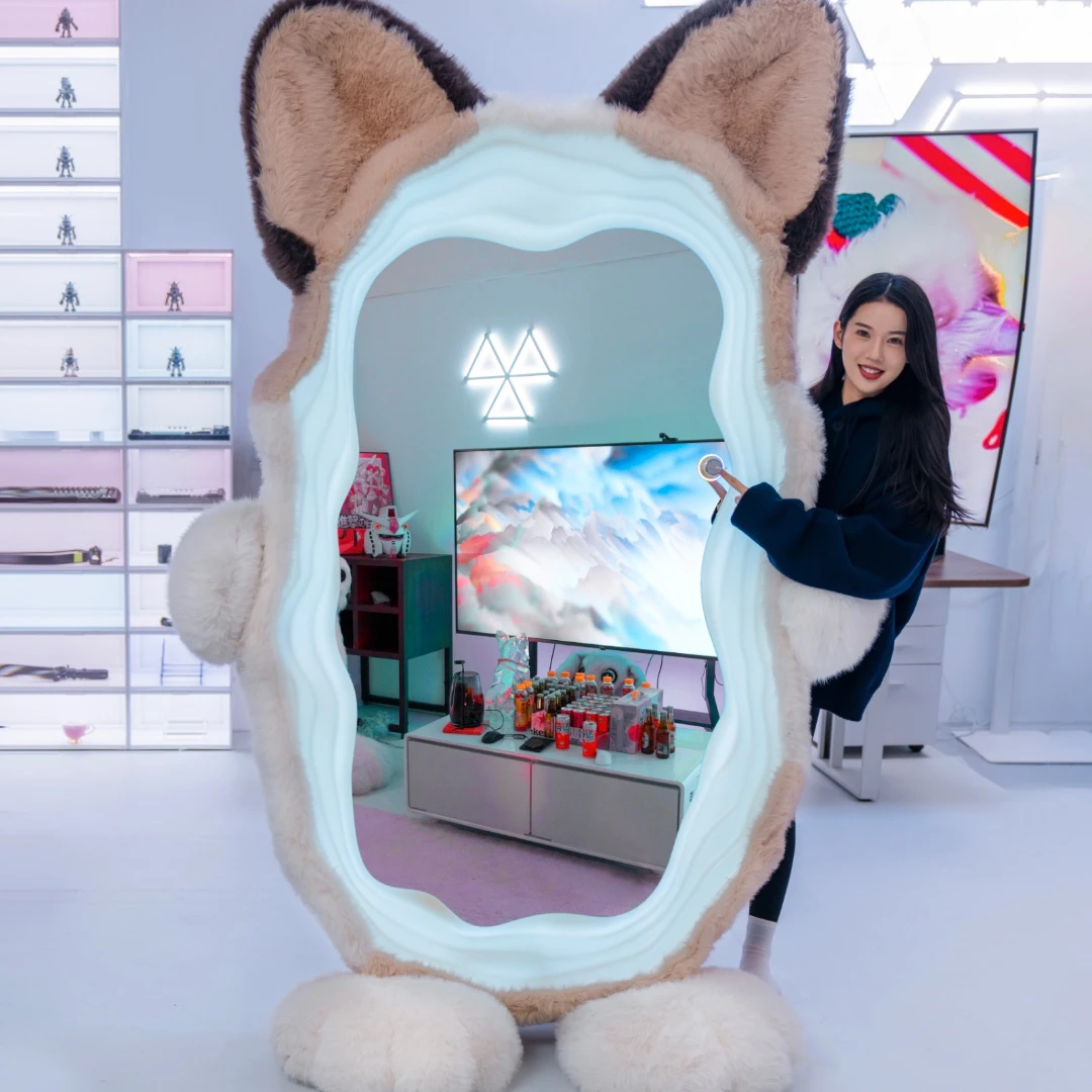 INGREM老板特惠专享落地穿衣镜RGB氛围布偶镜子北欧全身试衣镜