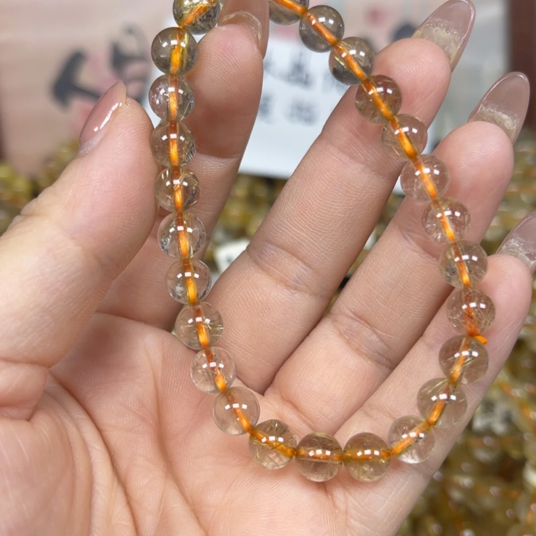 发晶手链未镶嵌金发晶7