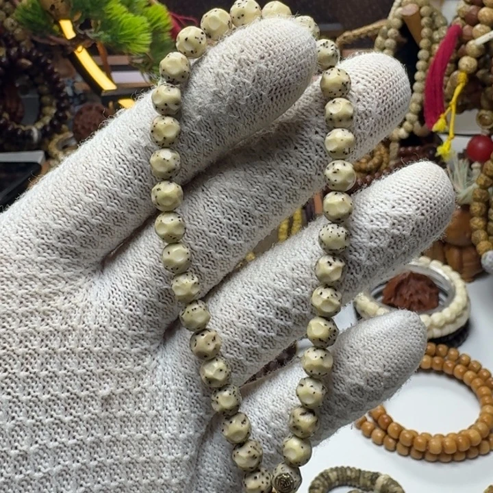 手串星月菩提7号车尺寸7石玉圆珠无相手持