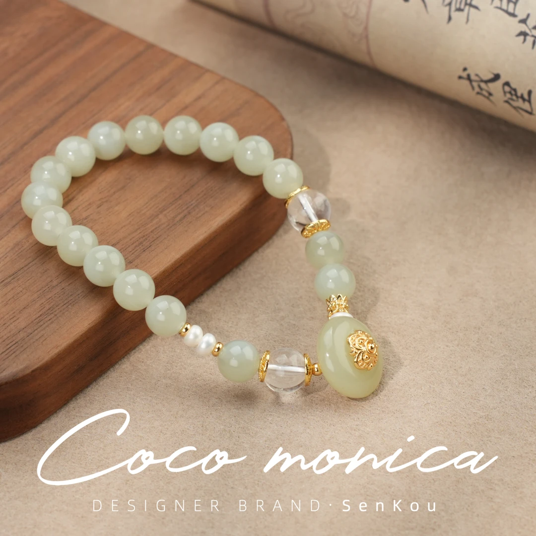 【小霞珠宝】和田玉女款百搭手链手串 AS919