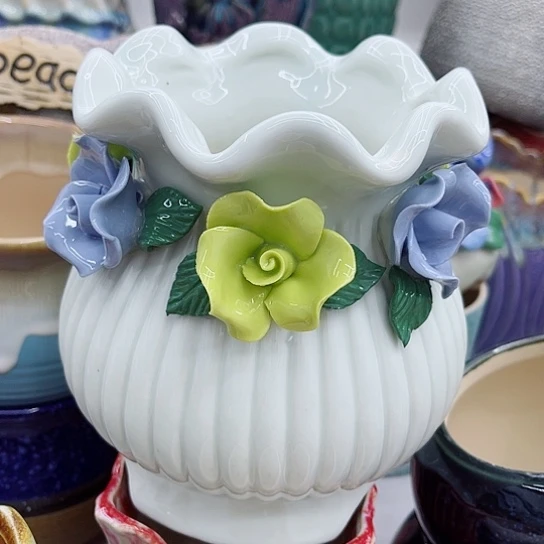 多肉绿植陶瓷花盆9.9包邮，有空