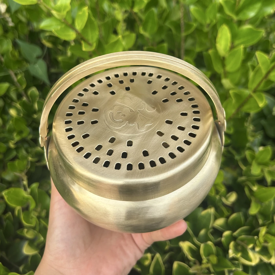 家用书房客厅香薰炉装饰品古手提暖炉