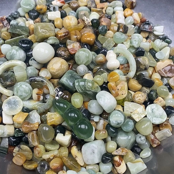 岫玉鱼缸石未镶嵌