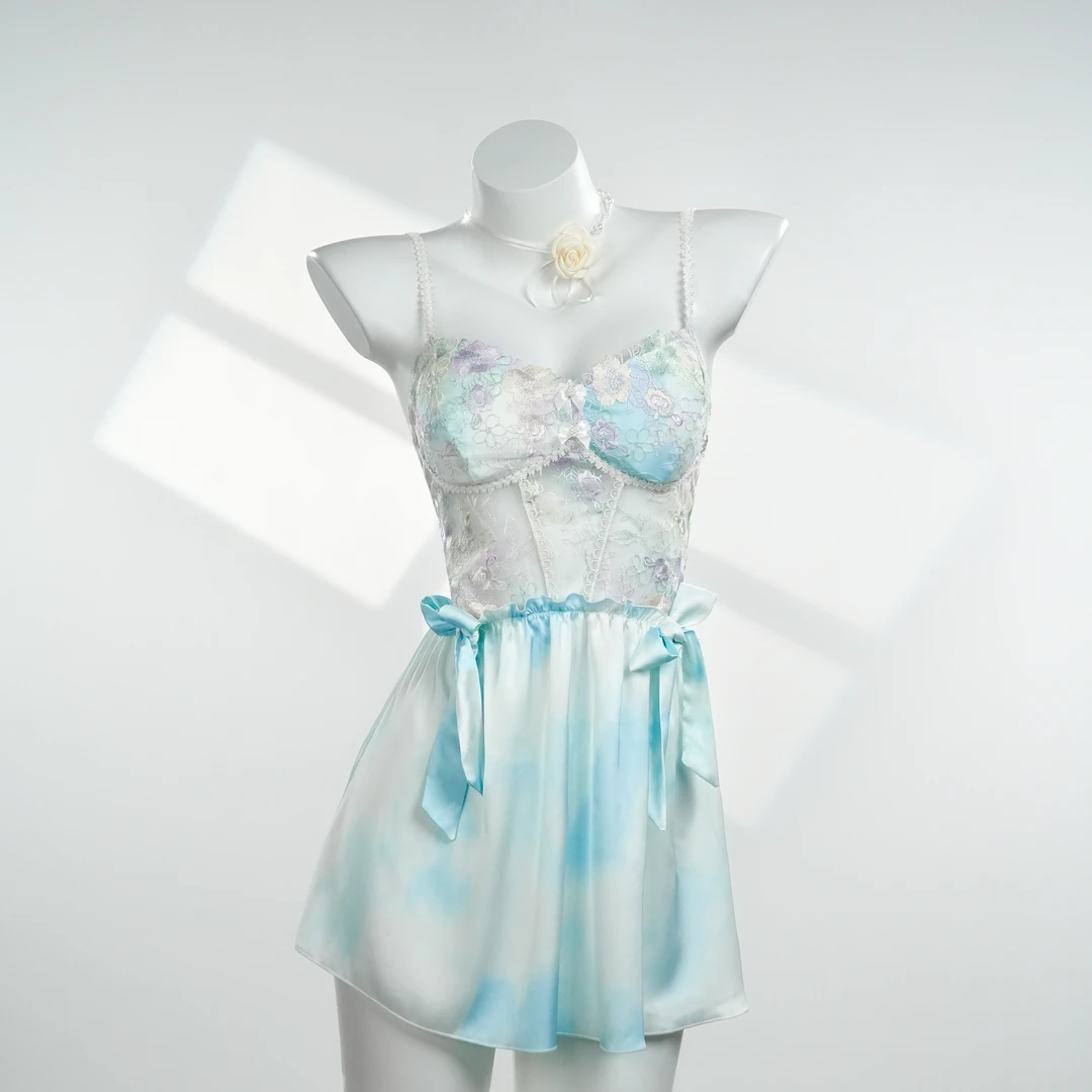 人鱼公主【90-220斤】高级气质清新唯美氧气女神大码睡裙  A5152