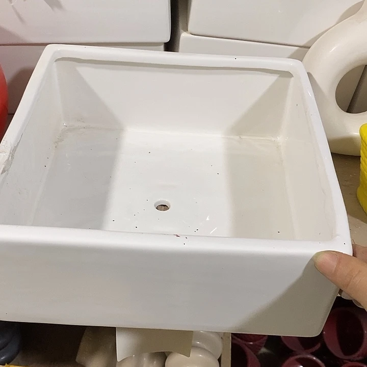 摆件陶陶盆有孔 瑕疵介意勿拍