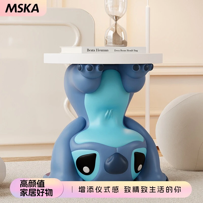 MSKA创意卡通倒立史迪仔茶几摆件客厅卧室装饰品送朋友乔迁礼物