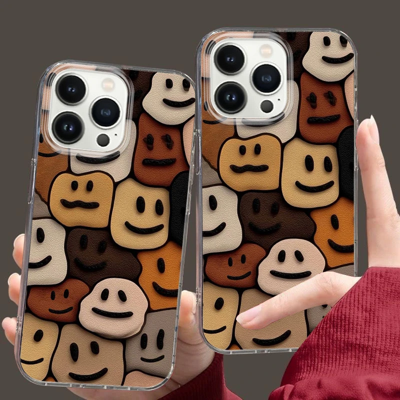 【壳百搭】适用小米15华为mate苹果OV创意挤压笑脸IMD防摔手机壳