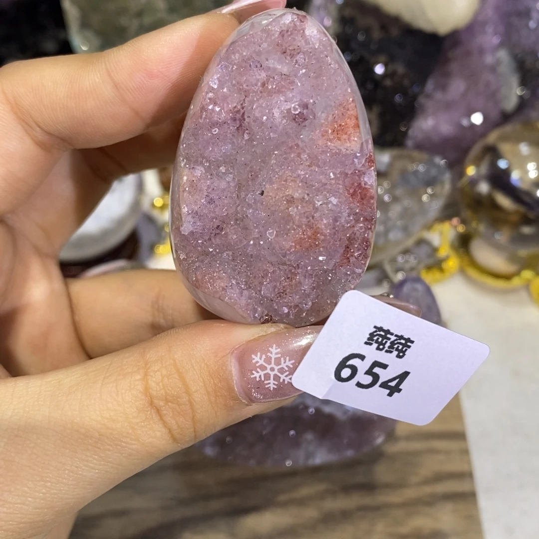 未镶嵌大型摆件（非配饰）紫晶多色全抛龙蛋