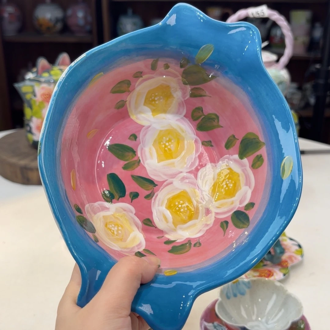 景德镇手绘高温釉下彩陶瓷茶具