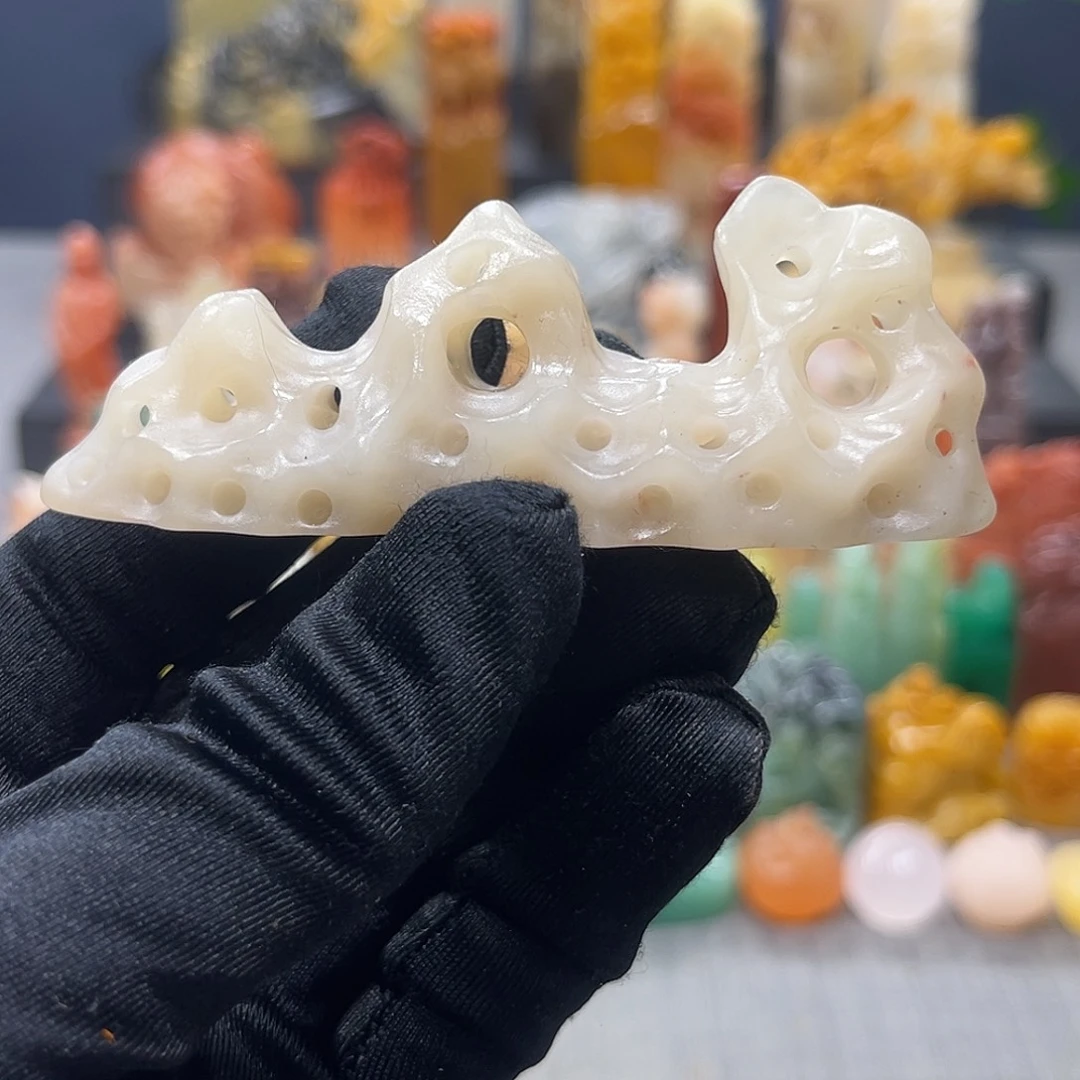 寿山石印石不刻字笔搁547