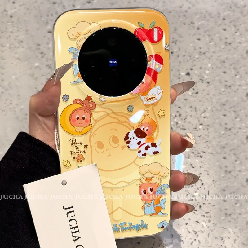 水果星星人适用vivox200promini手机壳艺术感小众VIVOx100s卡通90