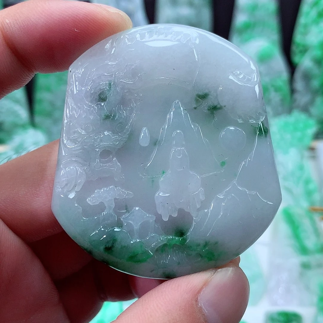 翡翠未镶嵌颈饰翡翠吊坠