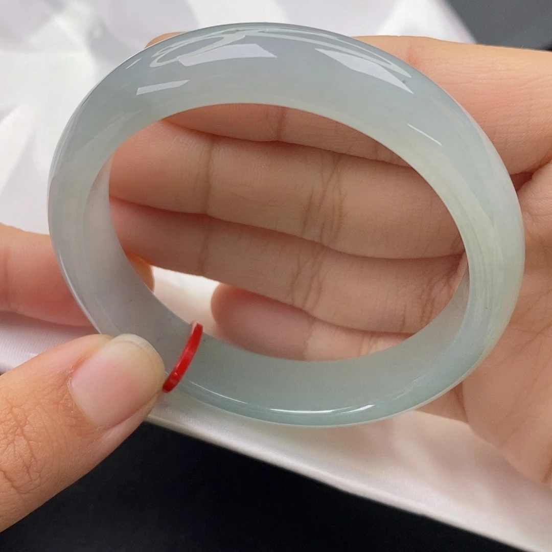 翡翠未镶嵌手镯5455正圈