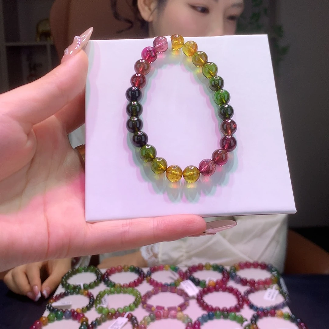 手链未镶嵌碧玺巴西老矿玻璃体单圈8.3mm