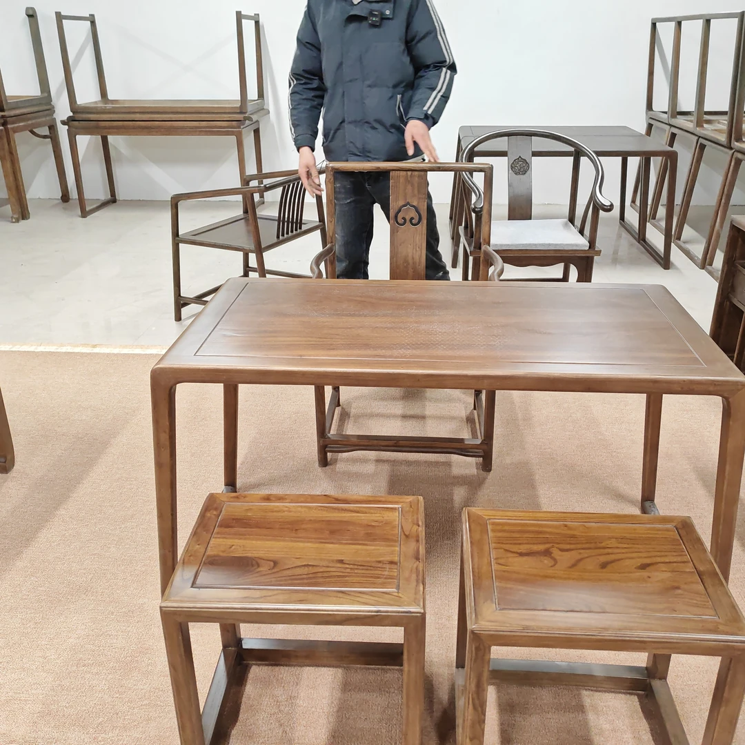 新中式卯榫餐桌书桌木桌桌子泡茶桌禅意办公桌客厅家用泡茶台