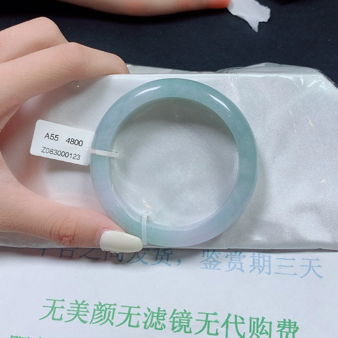 翡翠未镶嵌手镯翡翠手镯55