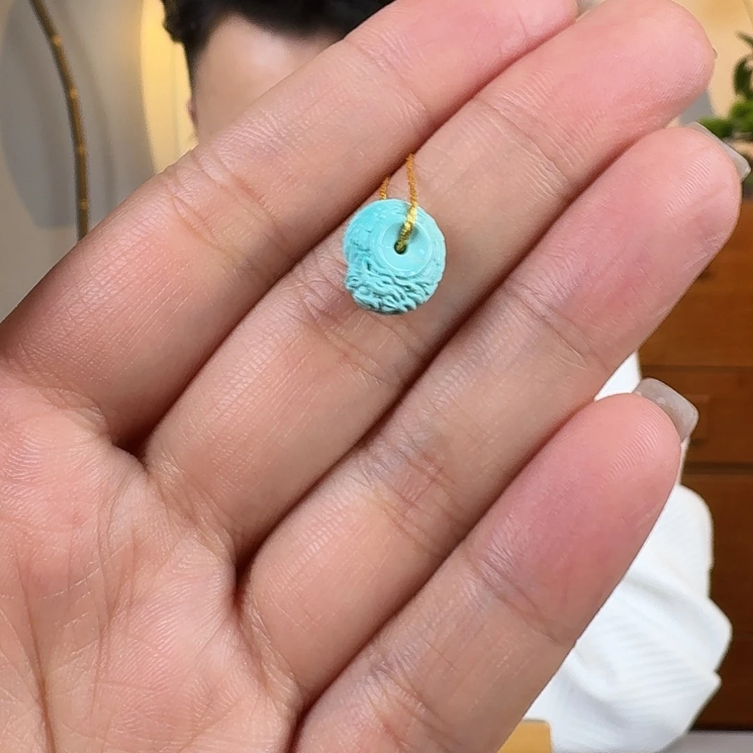 绿松石未镶嵌挂件