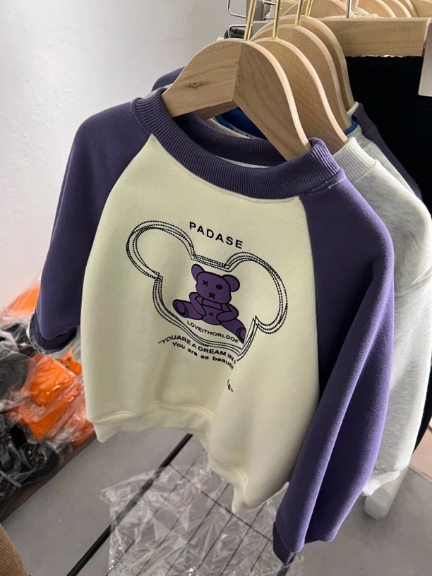 加绒儿童卫衣扣号链接