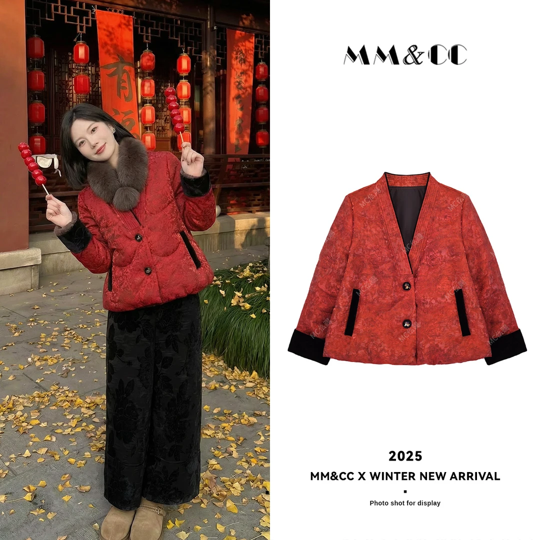 【小福云】新中式高定系列保暖冬鹅绒服外套G9369