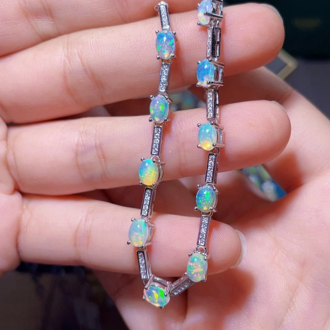 欧泊手链）银S925镶嵌