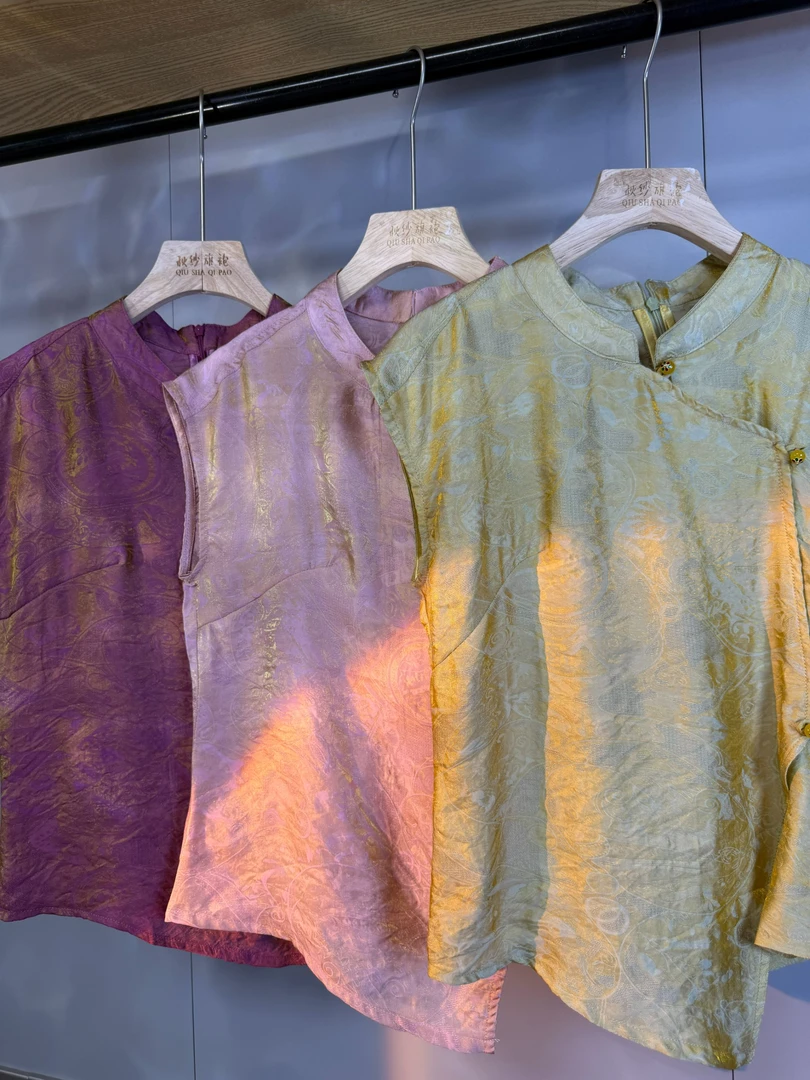 【流金岁月】秋纱2025夏季新品国风新中式浮光贵气上衣