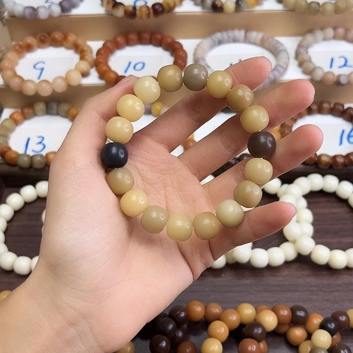 手串菩提根/象牙果卡13干磨苹果珠福利