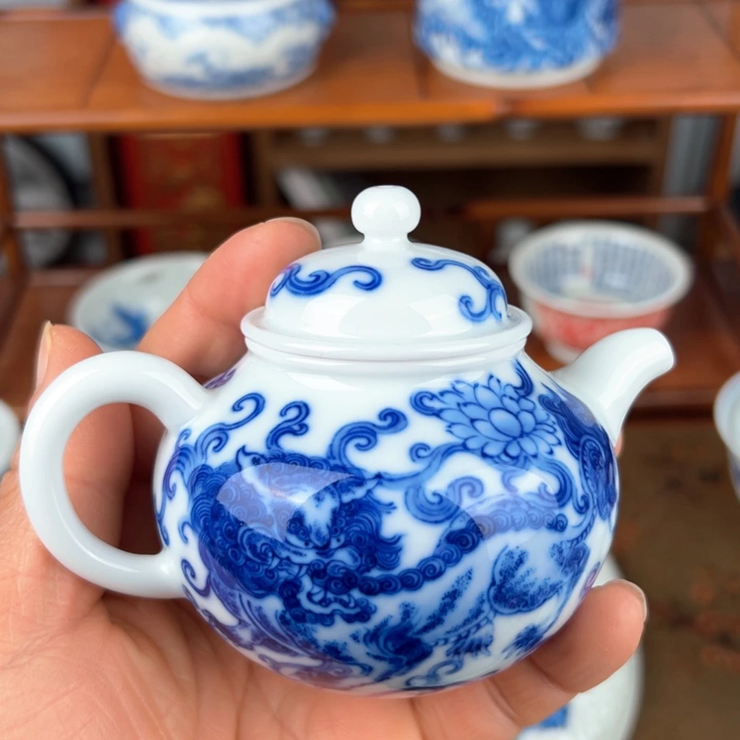 【闪购商品】封*青花事事如意茶壶